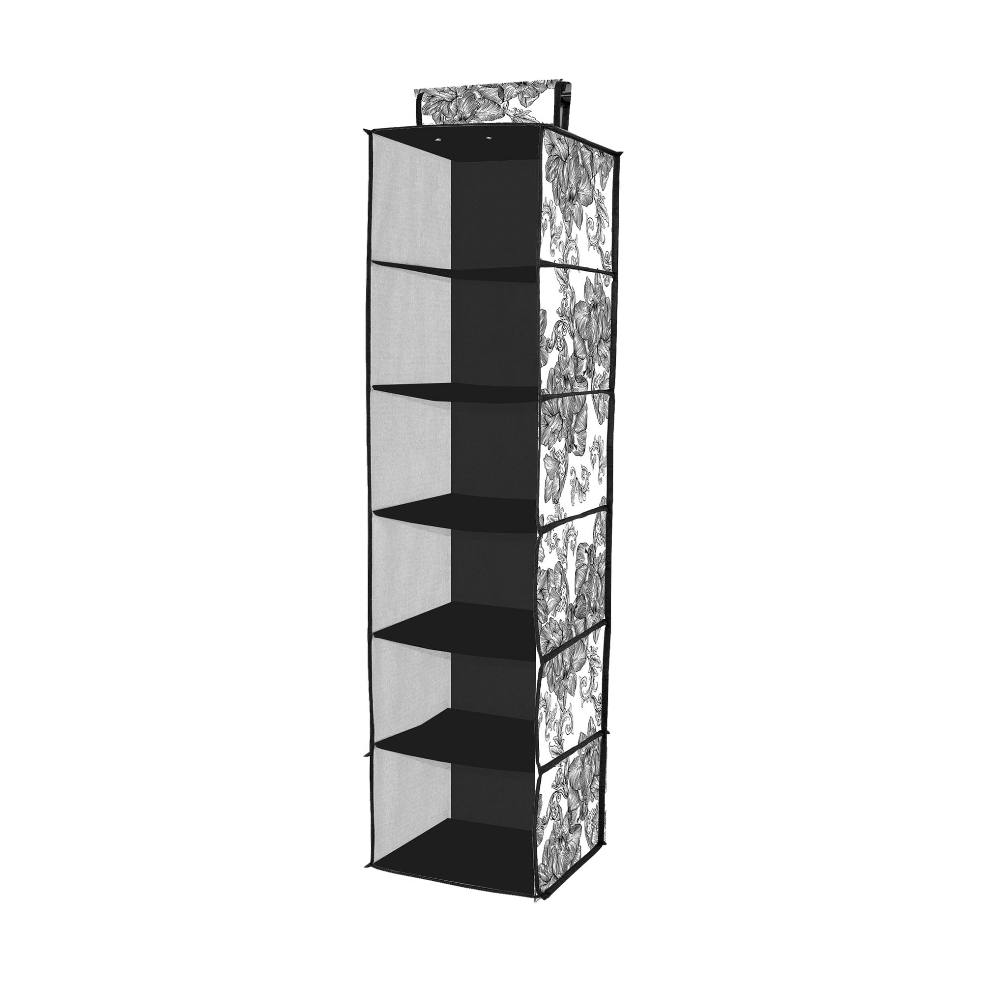 Органайзер підвісний Idea Home Anthracite Flowers 6 секцій, 28*28*112 см (NP-121 ткан. 6ком. підвіс. Anthracite Flowers)